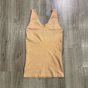Nautica Intimates Shaping Compression Seamless Tank Top Women Size XL Beige